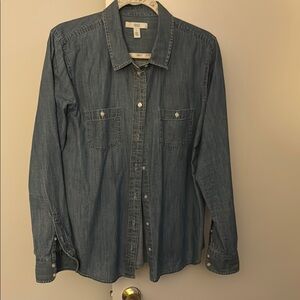 Denim Button-Up Shirt